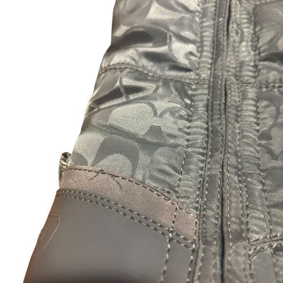 Coach Gray Winter Boots-Signature Print Style Demure A7013- Size 7 - Picture 9 of 9